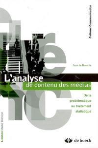 L'analyse de contenu des médias : de la problématique au traitement statistique
