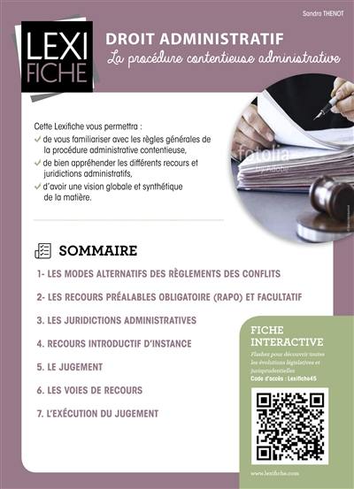 Droit administratif : procédure administrative contentieuse Droit administratif : procédure administrative contentieuse