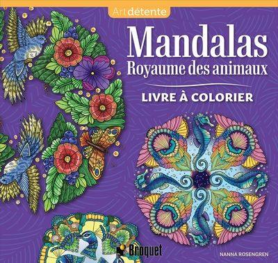 Mandalas royaume des animaux : Livre à colorier
