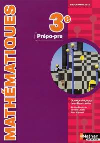 Mathématiques 3e prépa-pro : programme 2012