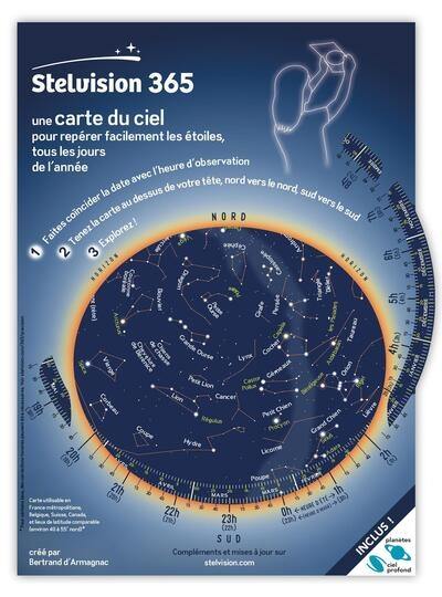 Stelvision 365 : une carte du ciel pour repérer facilement les étoiles, tous les jours de l'année Stelvision 365 : une carte du ciel pour repérer facilement les étoiles, tous les jours de l'année
